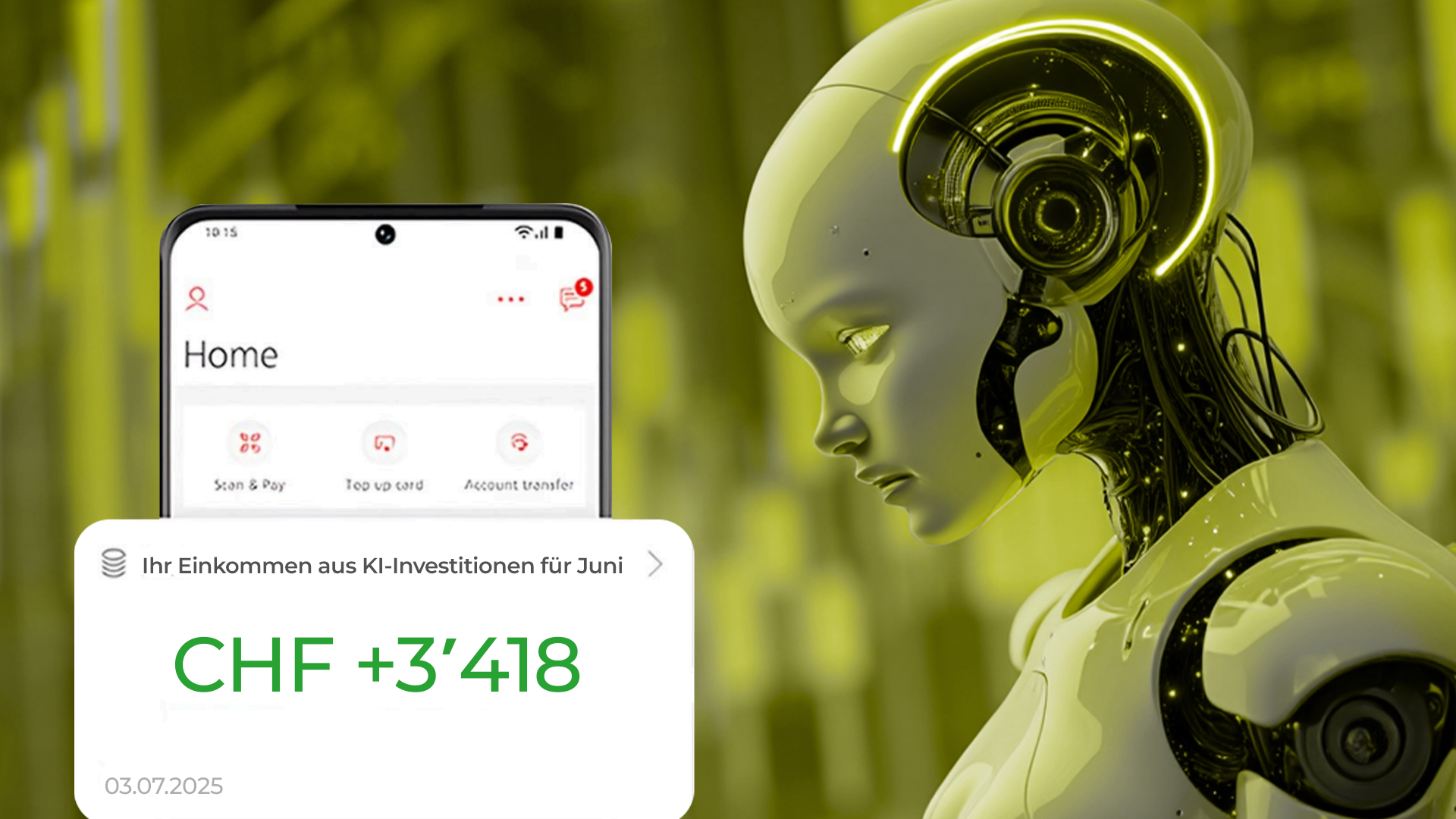 Frau mit Handy überrascht